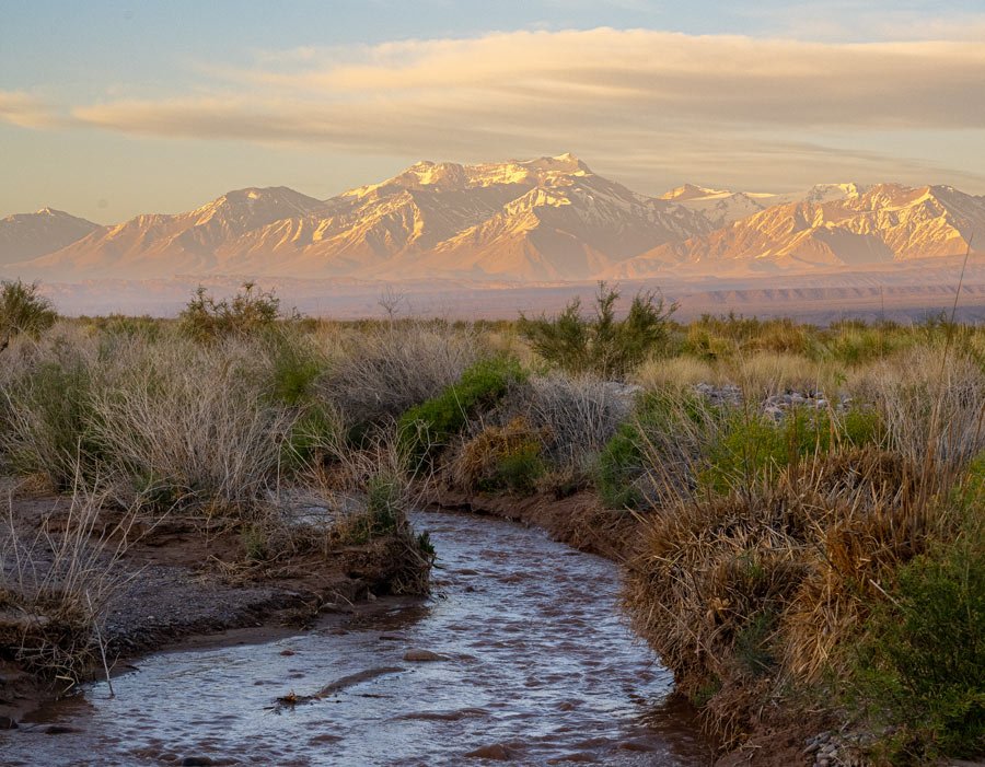 Vista de la cordillera desde Posada Arje, Barreal